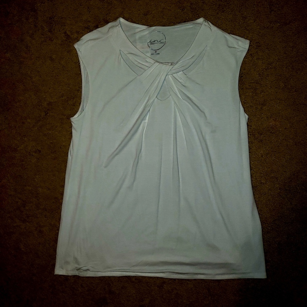 I.N.C. White Sleeveless w/Criss Cross Neckline NEW